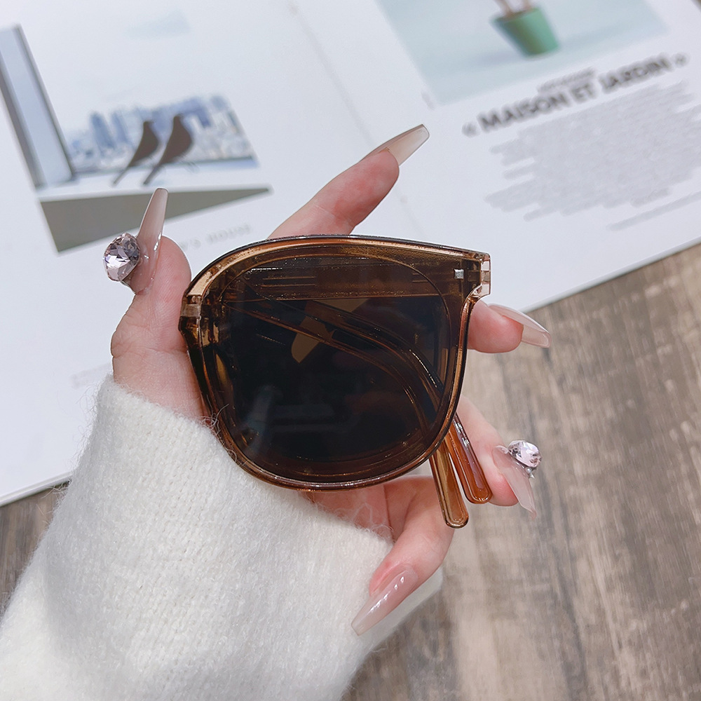 2023 New Sunglasses Foldable Sunglasses Ins Women's High-Grade Sun Glasses Uv-Proof Sunglasses