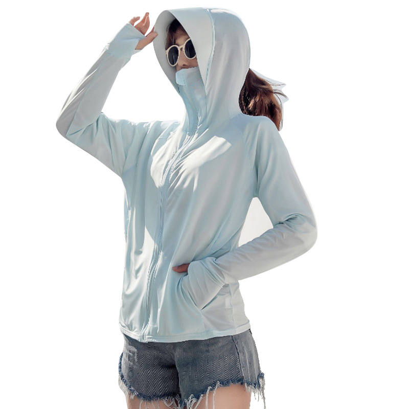 2023 New Summer Ice Silk Sun Protection Clothing Women's Lightweight Long Sleeve Sun-Protection Overshirt Sun Shade UV Protection Breathable Sun Protection Clothing