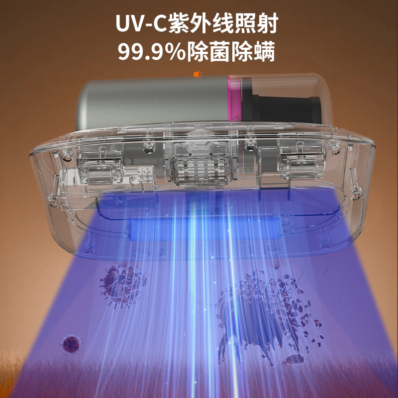 Cross-Border Mites Instrument Mite-Removal Artifact Large Suction Household Ultraviolet Sterilization Machine Handheld Convenient Wireless Vacuum Cleaner