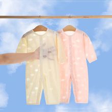 新生婴儿幼儿衣服夏季宝宝夏装连体衣男女童透气超薄款睡衣空调服