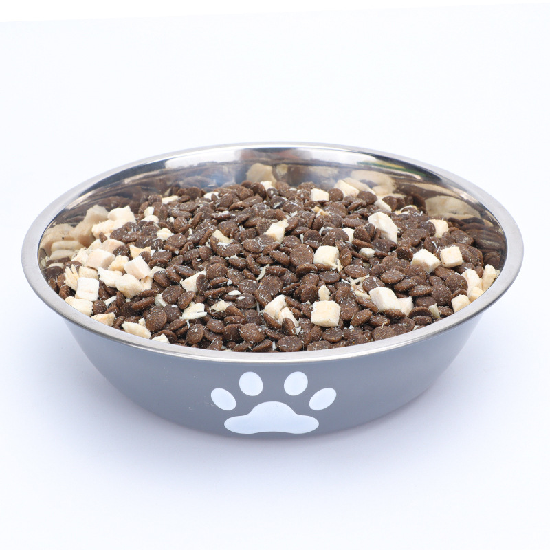 New Pet Bowl Large Capacity Dog Food Bowl Stainless Steel Anti-Tumble Household Dog Bowl Medium and Large Pet Supplies