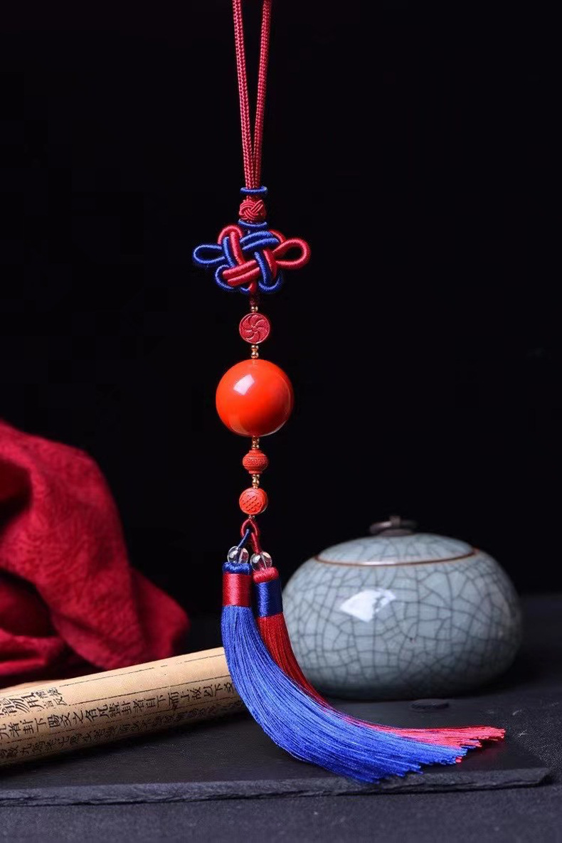 天然朱砂车挂紫金砂包挂高含量辟邪转运汽车内饰室内挂饰