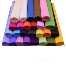 1-24卷24色彩色皱纹纸手工全套花材料包diy玫瑰花包装褶皱纸