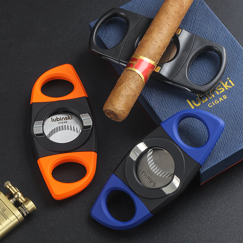 鲁宾斯基雪茄刀不锈钢锋利双刃雪茄剪男士剪烟器旅行便携雪茄配件