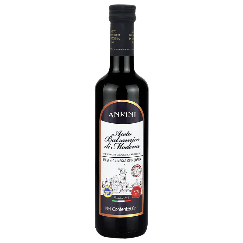 意大利进口 安诺尼摩德纳黑醋500ml 葡萄酒醋酿造食醋 水果沙拉醋