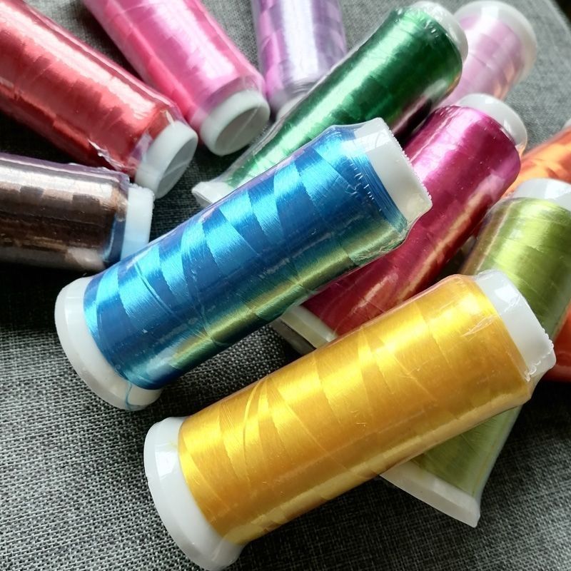 高亮手工绣花线缠花线单股免劈刺绣线1600米大卷绒线苗族少数民族