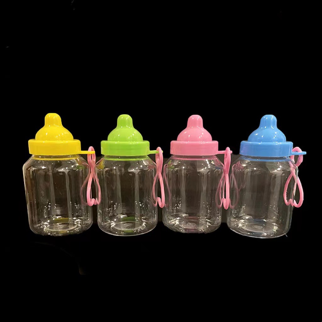 卡通小奶瓶塑料瓶pet瓶葫芦甁盒皮筋发夹收纳甁