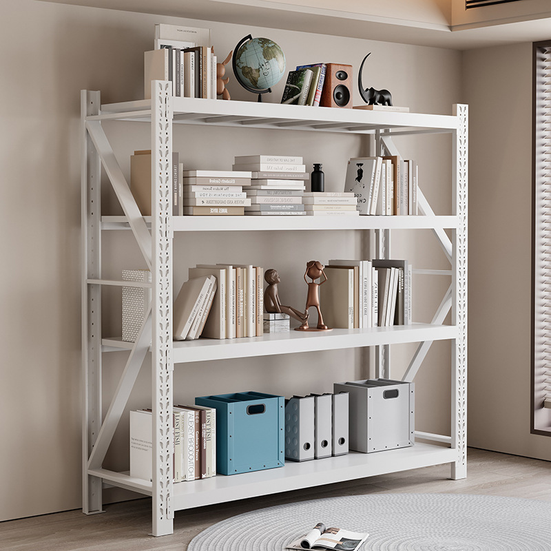 2m high three layers and four layers shelf warehouse storage shelf factory warehouse home basement express shelf white