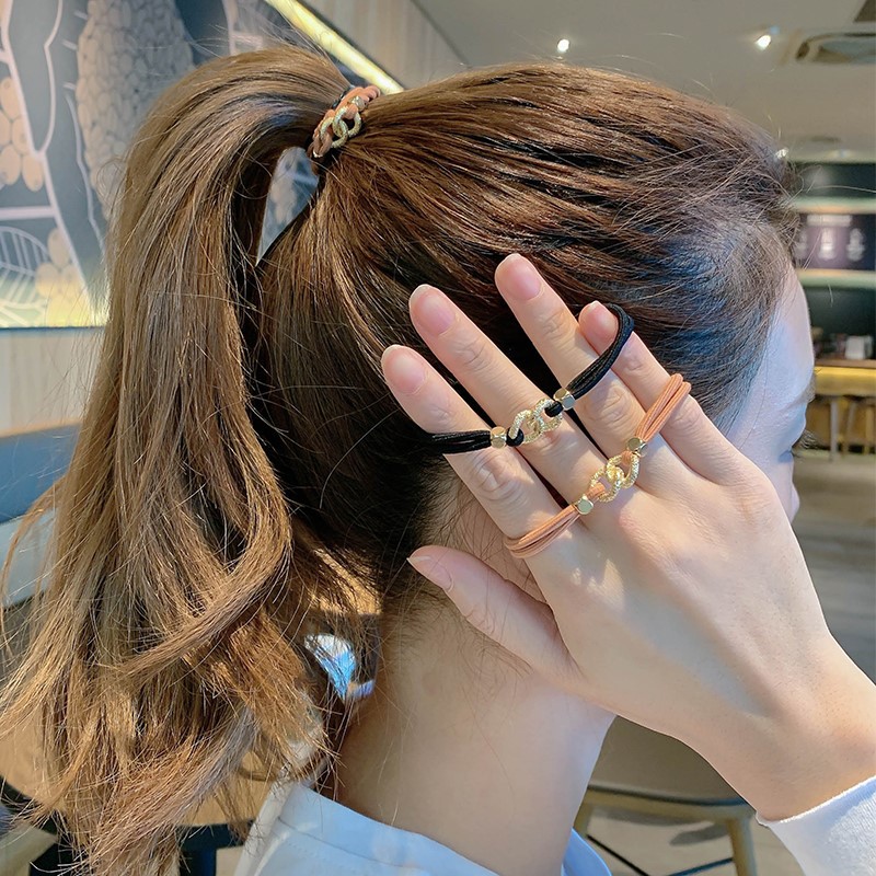 0万个韩版发绳大眼猫动物甜美扎头绳女可爱发饰扎头发手链两用皮筋