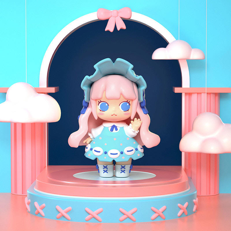 迷你世界少女团盲盒手办定制可爱公仔车载摆件pvc玩具来图定做