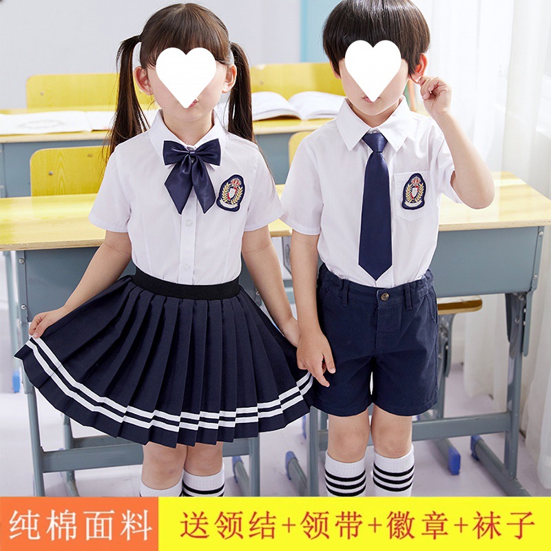 幼儿园园服夏装英伦学院风儿童校服套装小学生班服毕业照演出服装