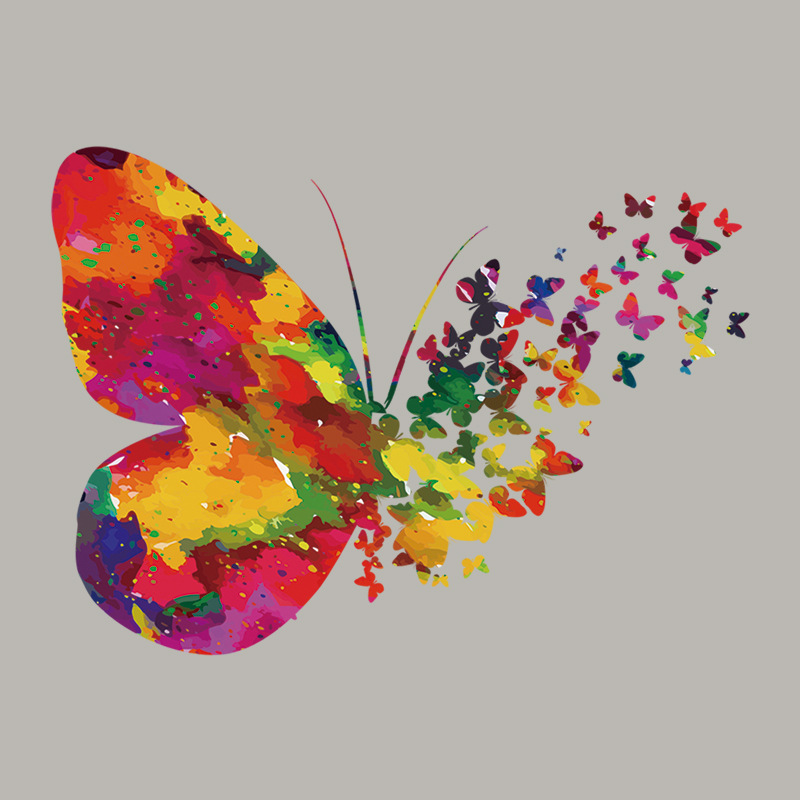 手绘水彩抽象蝴蝶热转印logo烫印亚马逊热销儿童服装diy烫花贴