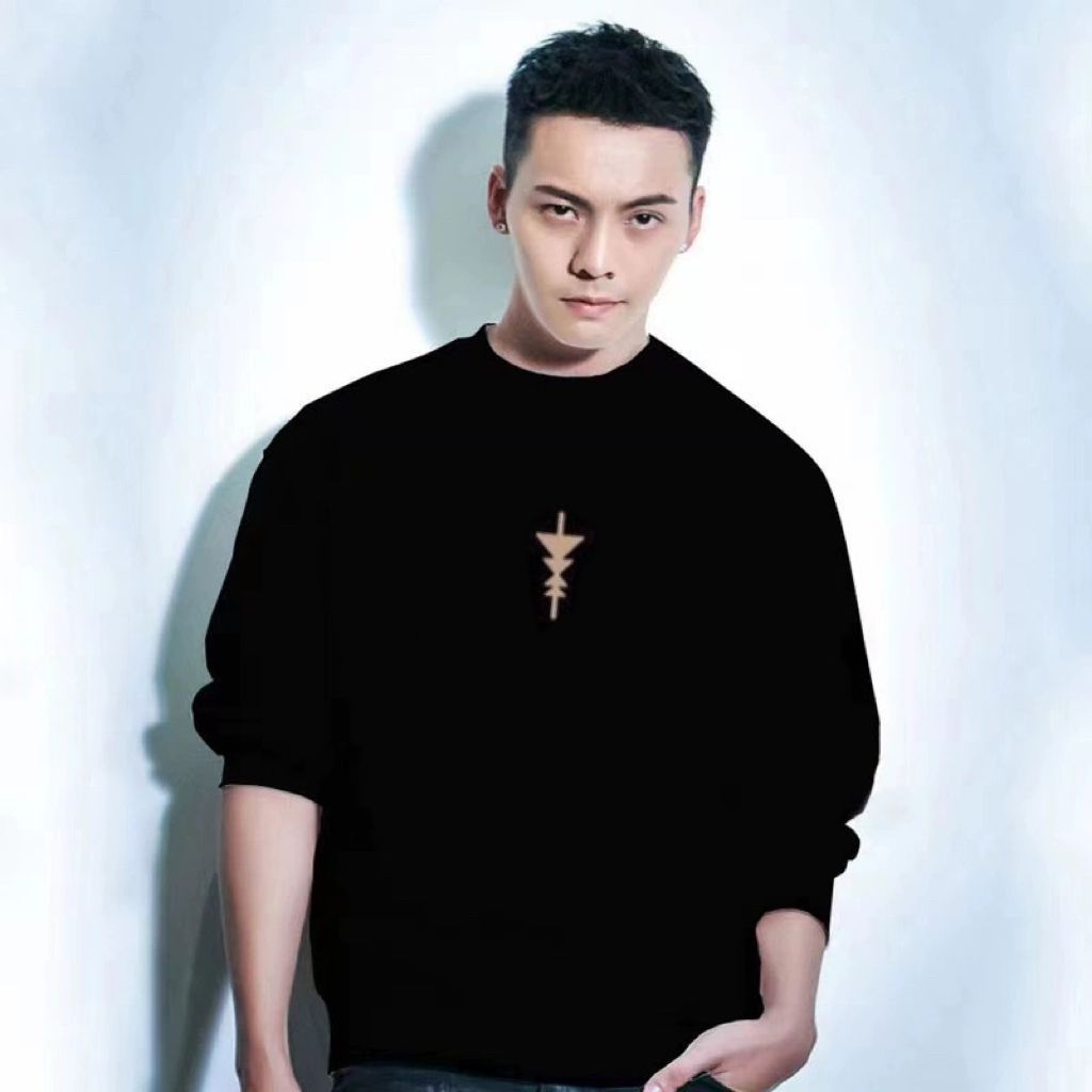 秋冬加绒加厚情侣卫衣男简约潮牌印花宽松港风长袖潮流上衣外套潮