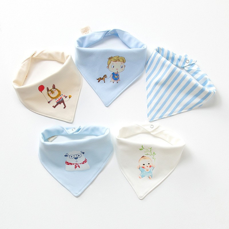 bib cotton baby triangle towel newborn baby triangle bib snap children bib