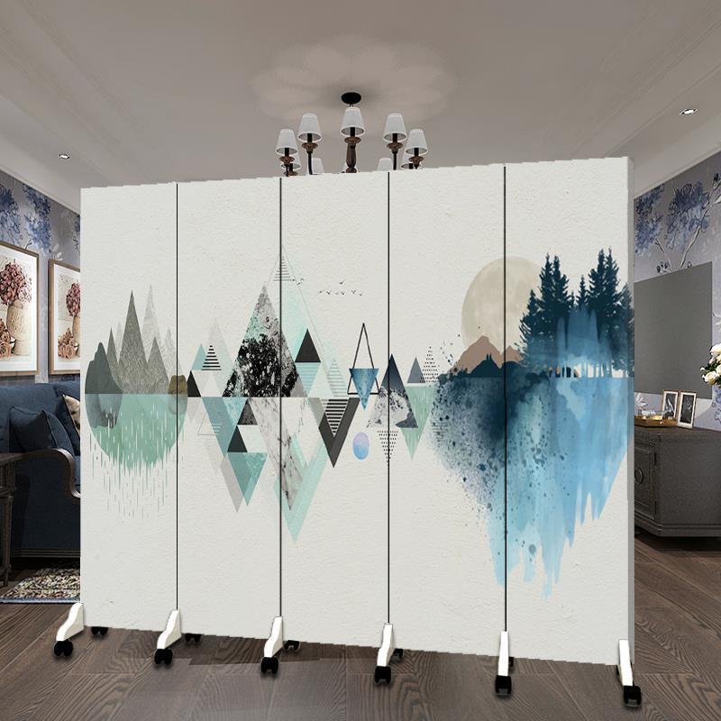 屏风折叠双面隔断墙简约现代客厅遮挡家用卧室移动折屏代发速卖通