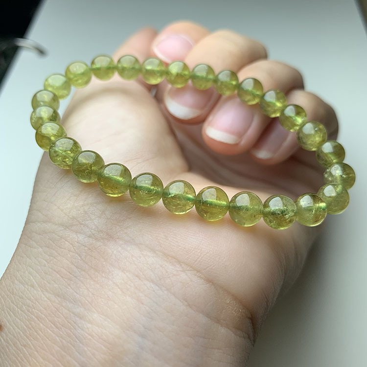 现货稀有品沙弗莱手链 绿色石榴石水晶手串