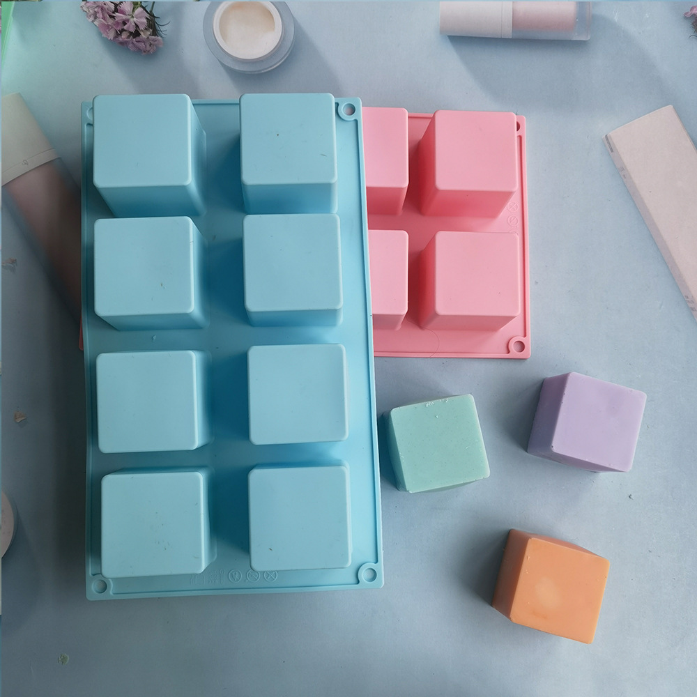 New 8 Square Square Cube Silicone Cake Decorations Mold DIY Dessert Cake Kitchen Baking Mold