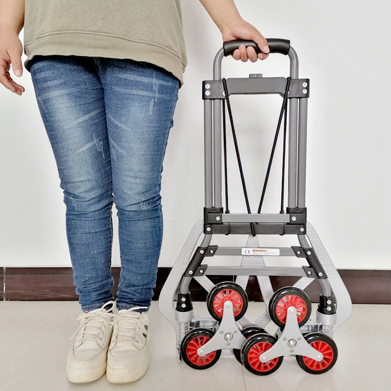 爬楼梯手拉车折叠便携上下楼搬运神器拖货拉杆车家用行李购物推车