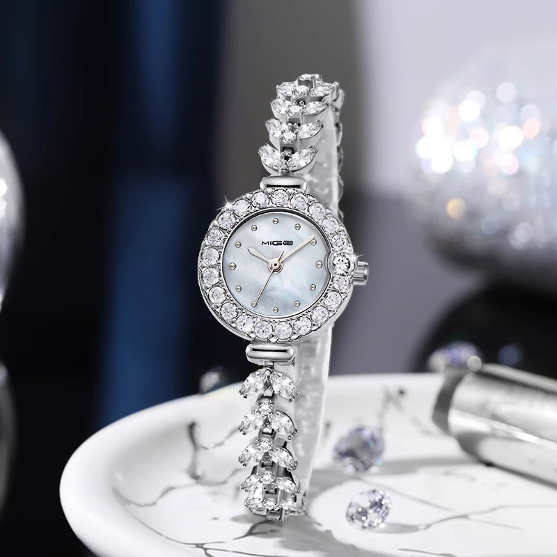 mige米格轻奢小众美人鱼鱼骨高级感设计圆盘腕表女表-阿里巴巴