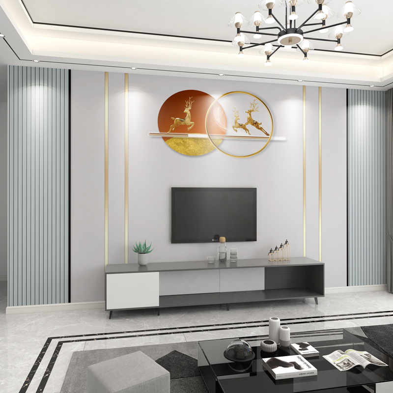 壁纸3d立体现代简约轻奢电视背景墙壁布客厅墙纸影视墙布壁画