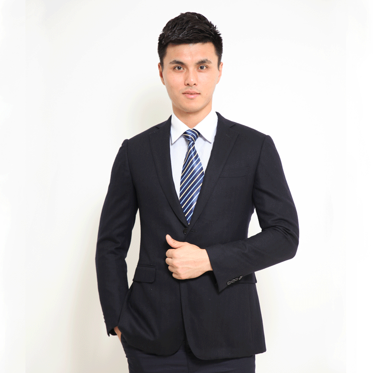 定制男平驳领西服套装修身免烫商务休闲职业正装商务休闲时尚礼服