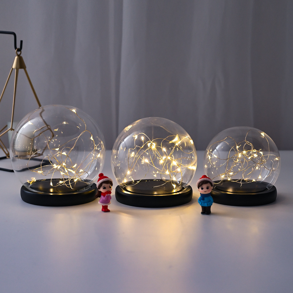 厂家直供永生花玻璃罩展示盒防尘罩手办手模罩子透明防尘罩子