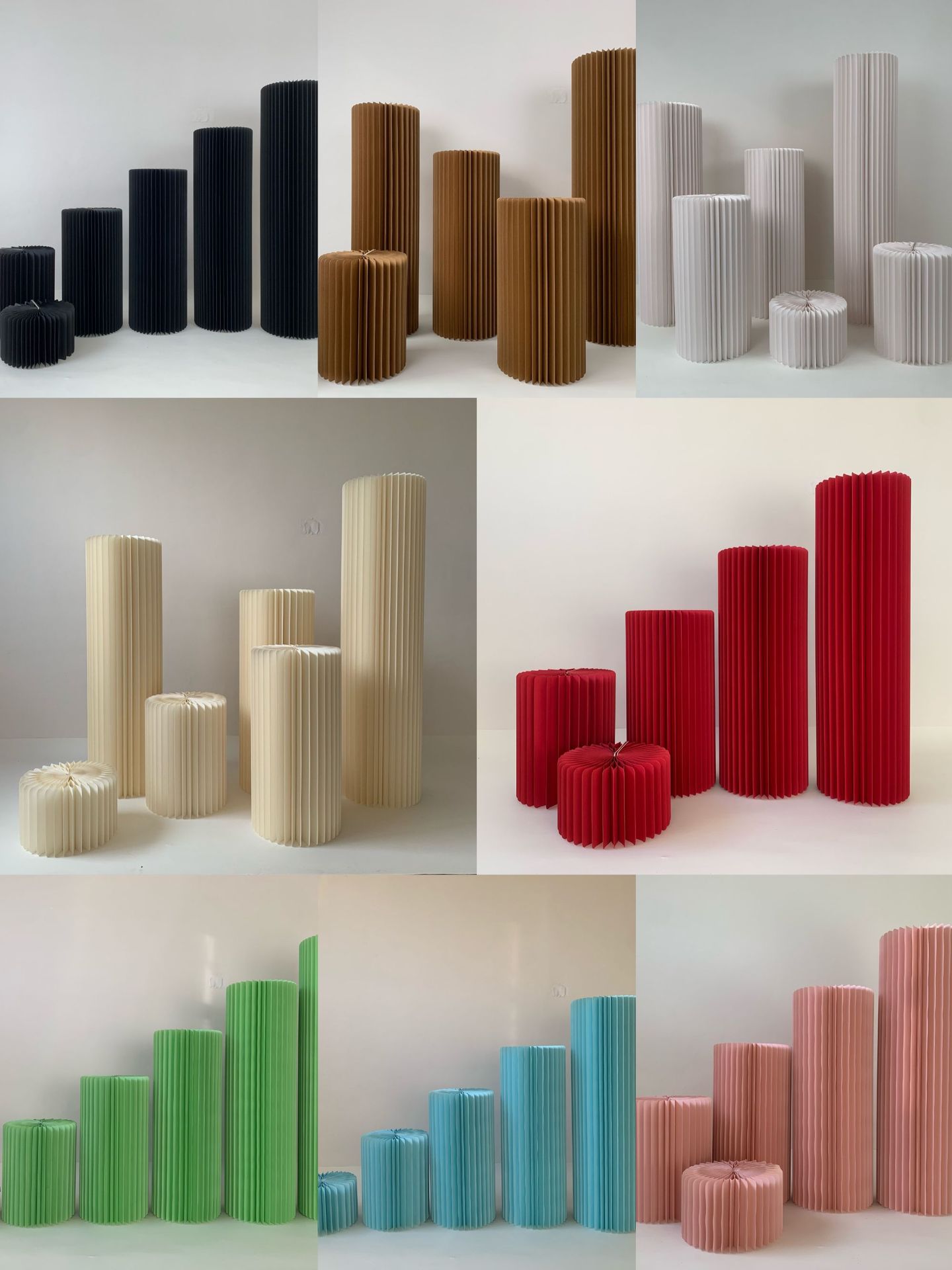 创意服装店中岛流水台展示台圆柱橱窗展示架陈列架气球派对桌加密