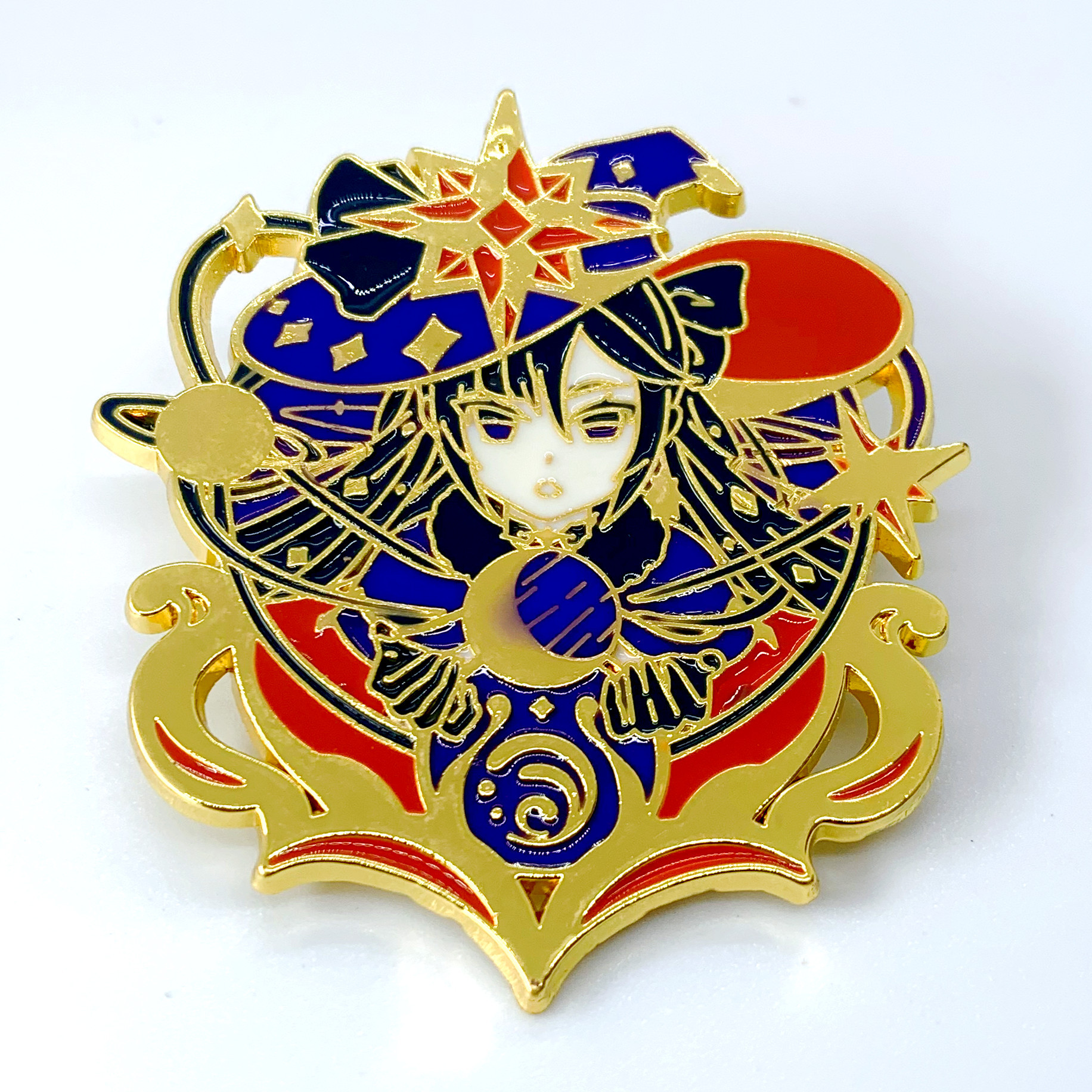 卡通动漫金属徽章咒术回战五条悟神之眼甘雨锌合金徽章可logo