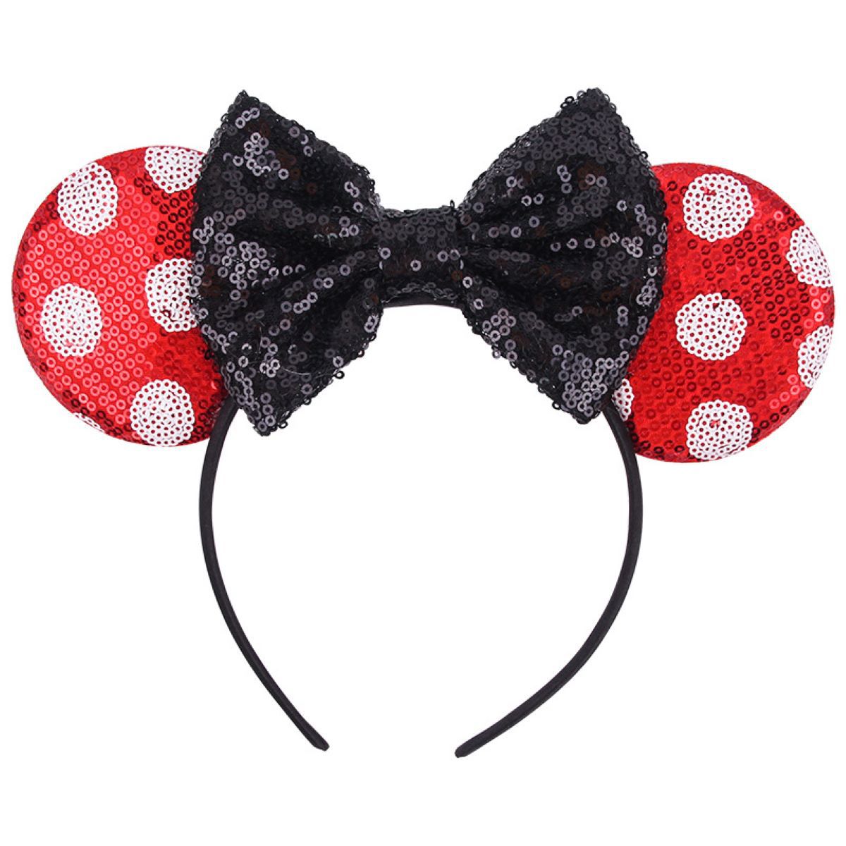 Mickey Headband Colorful Sequins Mickey Ear Hair Accessories; Sequins Bow Headdress Stage Performance Decoration