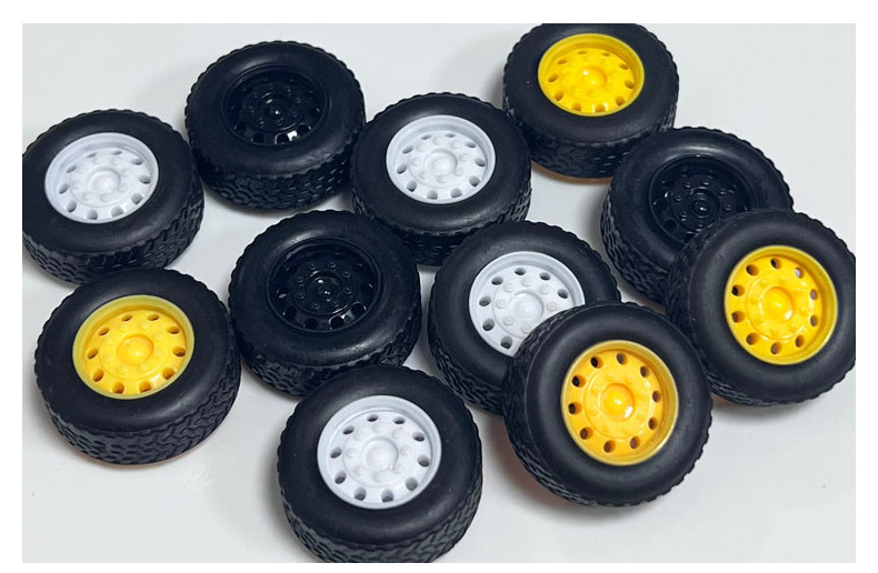 玩具车轮 橡胶小轮子 儿童小汽车轮胎diy玩具轮子可配轴长期供货