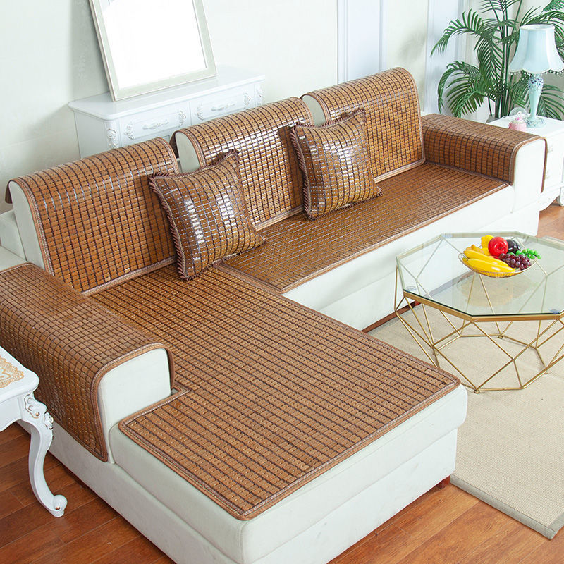 麻将竹席夏季凉席沙发垫沙发坐垫凉席客厅竹垫子凉席坐垫跨境电商