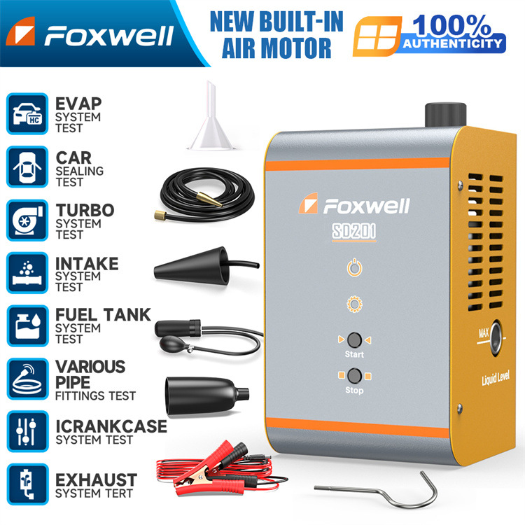 foxwell sd201 汽车烟雾侧漏仪 管道泄露测试工具 evap排气管测试