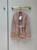 Fur coat woman tassels Shawl Blending yarn three-dimensional Jacquard weave Color matching Large lapel Sweater Fur coat woman tassels Shawl Blending yarn three-dimensional Jacquard weave Color matching Large lapel Sweater
