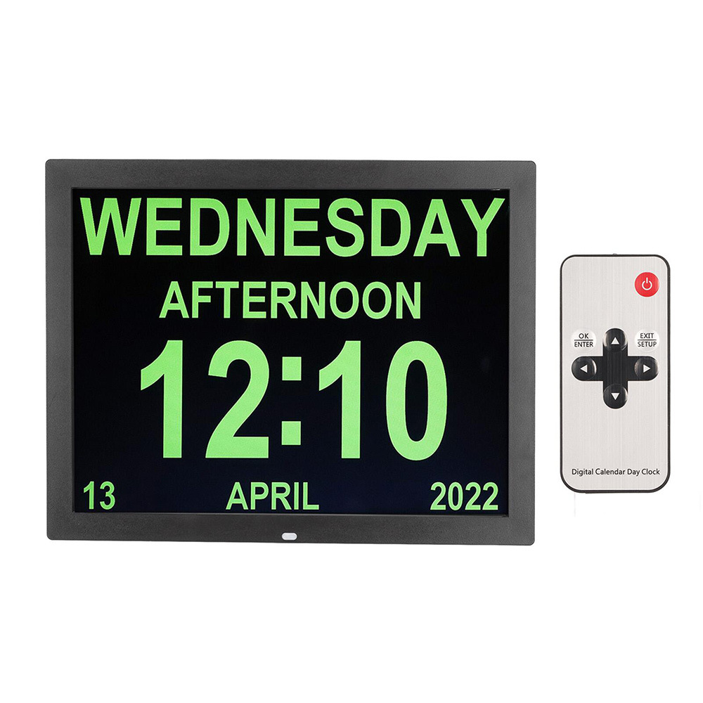 跨境热销15英寸数字智能时钟机电子时钟机闹钟老人吃药提醒机