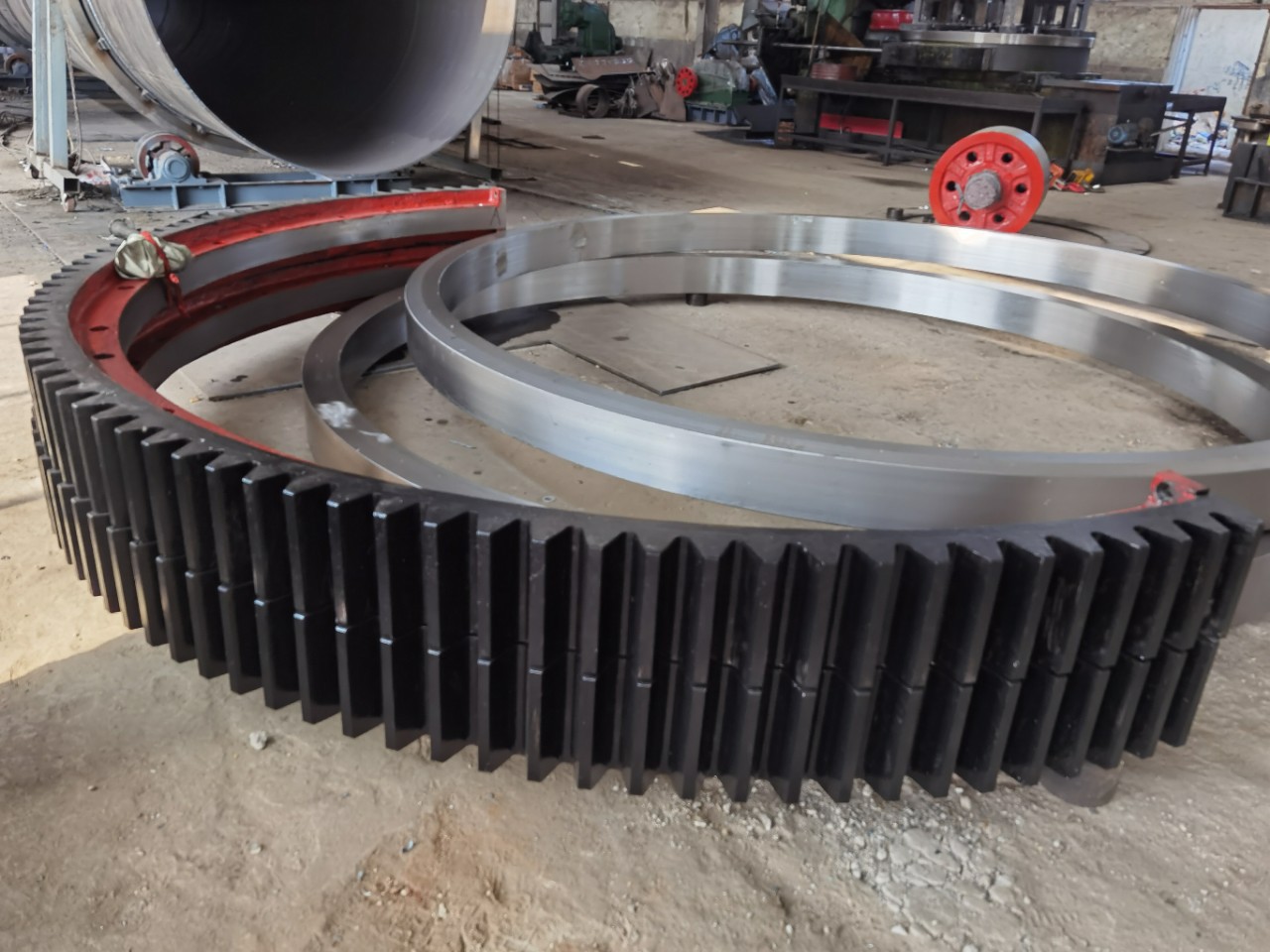 旋窑大齿轮回转窑大齿圈烘干机配件厂家