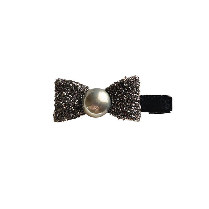 Korean Same Style Exquisite XINGX Full Diamond Small Hair Clip Shiny Sweet Bow Edge Clip Duckbill Clip Bang Hairpin