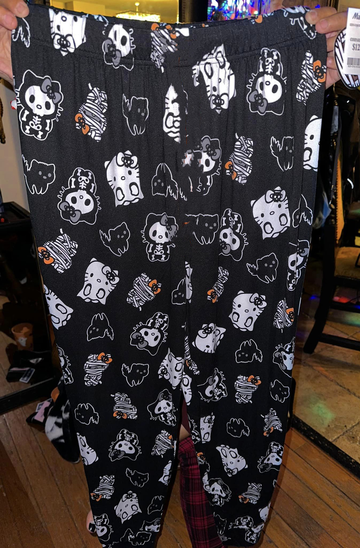 Foreign Trade Halloween Cartoon Flannel Pajama Pants Women's Autumn and Winter Fleece-Lined Warm Leisure Home Graffiti Pants