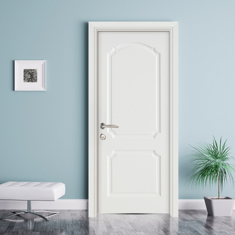 现代家用卧室烤漆简约平开门室内套装门实木门房门原木隔音门木门