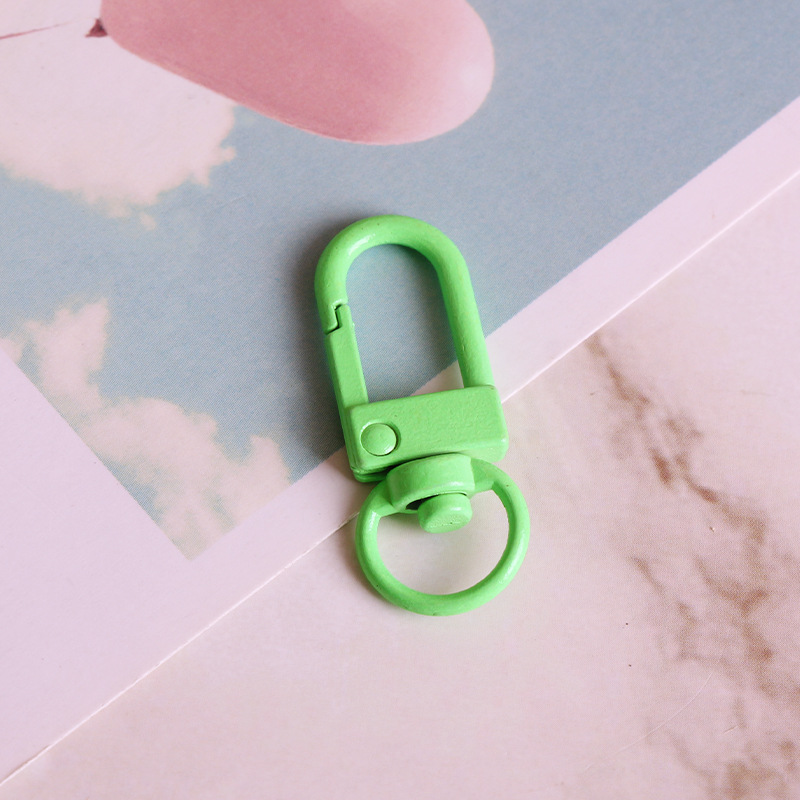 Spot Baking Paint for Metal Color Snap Hook Zinc Alloy Key Ring Shrimp Buckle 8-Word Buckle Spray Paint 3 Points Small Door Latch Pendant