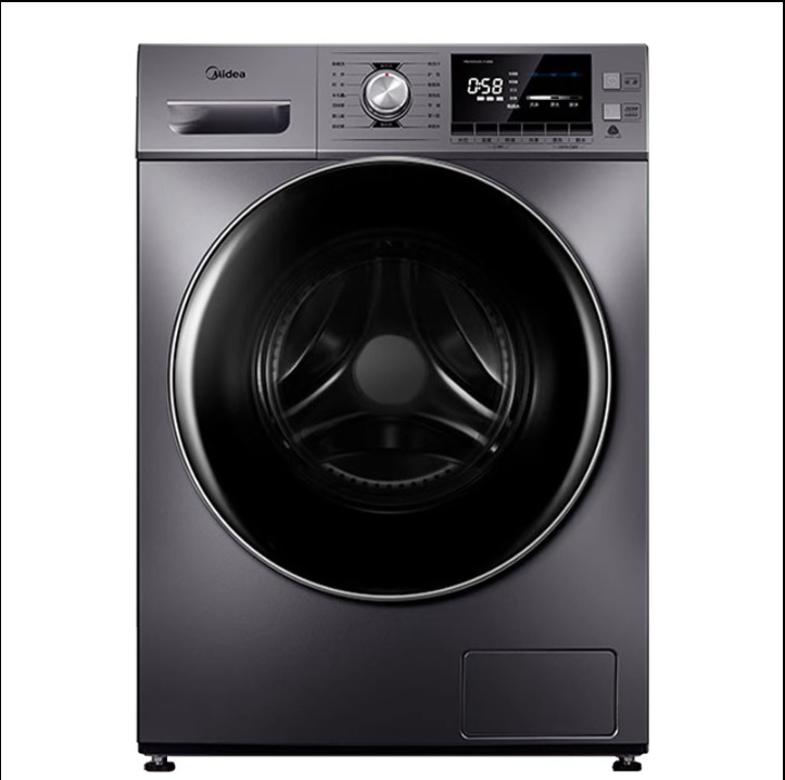 美的家用10公斤kg大容量滚筒洗衣机变频节能全自动 mg100a5-y46b