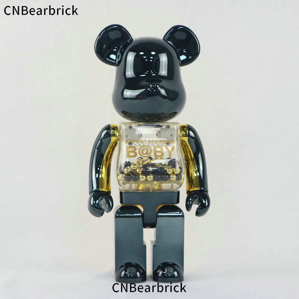 正确版bearbrick电镀黑金粉金积木熊400%/1000%潮玩公仔玩偶摆件