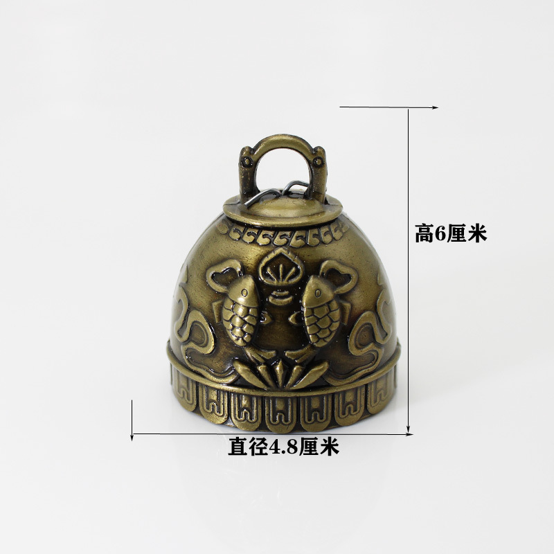 复古6厘米金属铜铃铛云南民族风铃挂件清脆门铃招财风水挂件