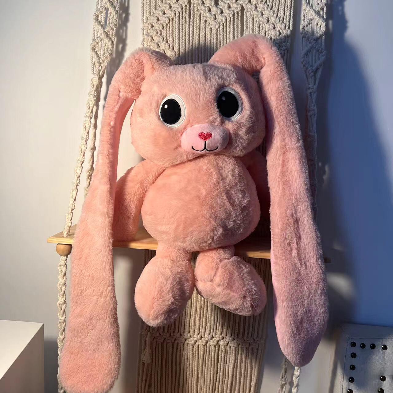 抖音热门潮货网红抽拉兔兔耳朵和脚可抽拉毛绒玩具精品潮流好货