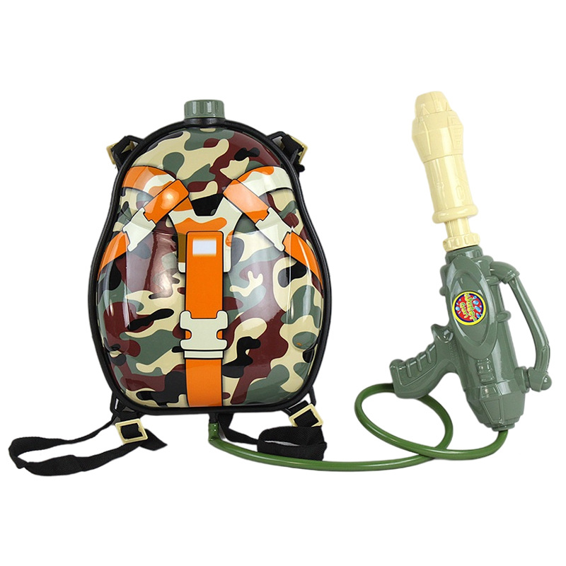 跨境迷彩戏水水枪大号背包水枪抽水实用室内泼水节戏水抽拉式水枪
