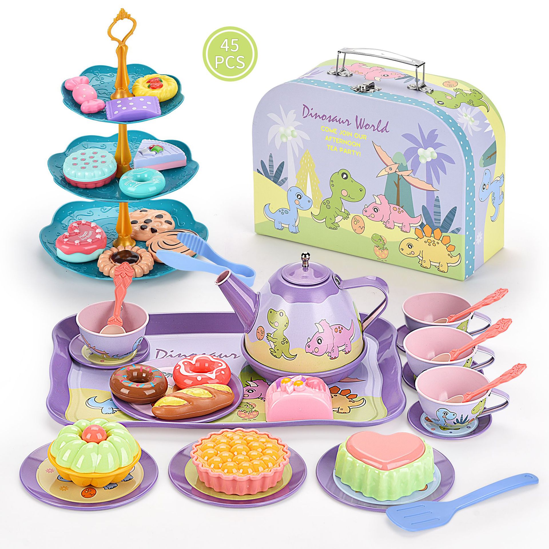 Cross-Border Girls Playing House Simulation Food Dessert Cake Coffee Tea Break Afternoon Tea Children Toy Gift Set