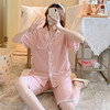 Wholesale yuezi clothing 2022 Short sleeved pregnant woman pajamas Cardigan May Maternal postpartum June nurse Nursing clothes suit