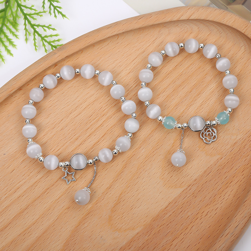 xiaohongshu popular simple elegant special-interest design opal flower temperament birthday gift girlfriend bracelet
