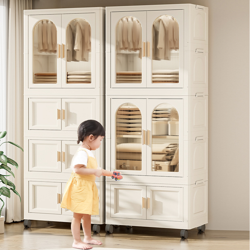 65cm免安装婴儿衣柜宝宝零食储物收纳柜儿童玩具衣服塑料收纳箱子
