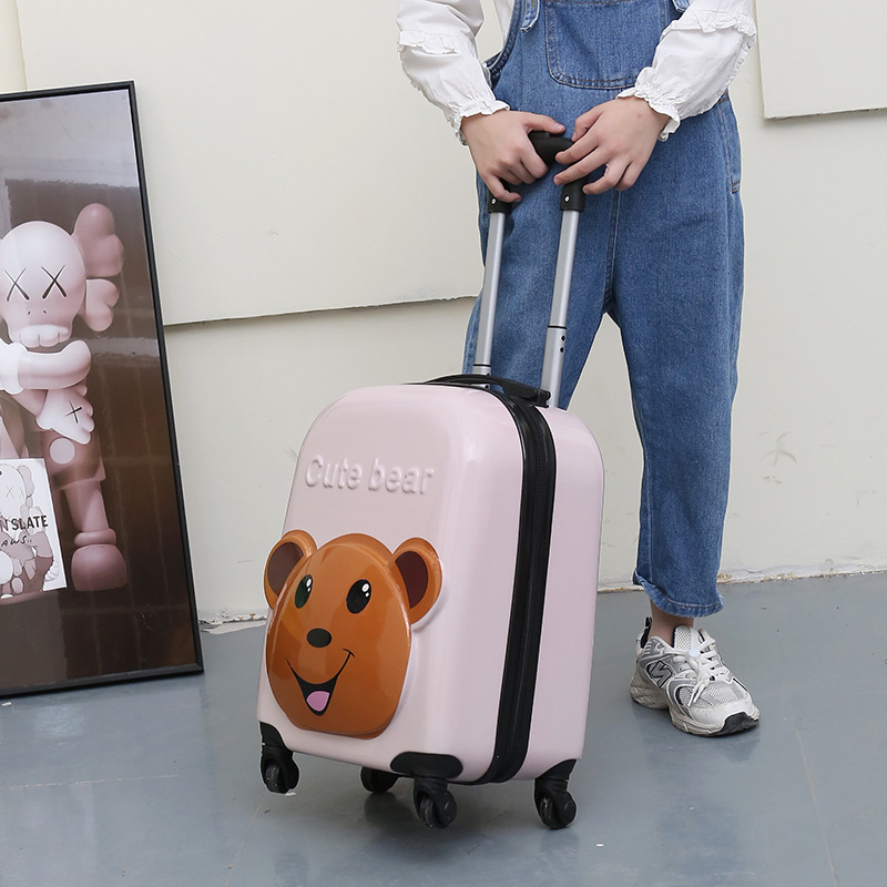Cartoon Children's Trolley Case 18-Inch Universal Wheel Suitcase Cute Animal 3D Student Luggage Printable