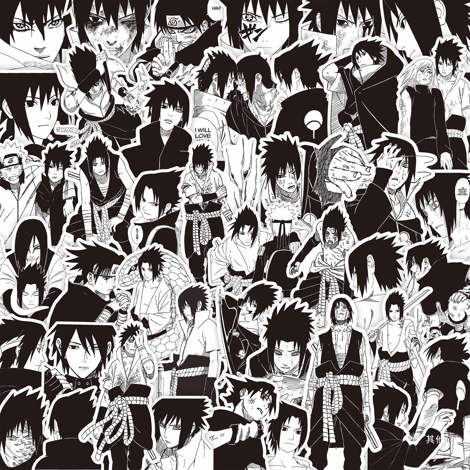 佐助贴纸火影忍者周边动漫卡通人物装饰笔记本手机壳diy手帐贴画